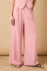 Linen Wide Leg Tailored Trouser