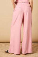 Linen Wide Leg Tailored Trouser