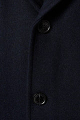 Navy Signature 3 Button Epsom Wool Blend coat