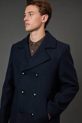 Navy Signature Wool Blend Peacoat