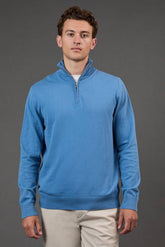 Cotton Rich Half Zip Jumper