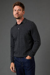 Cotton Rich Long Sleeve Knitted Polo
