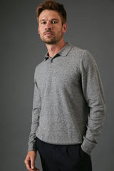 Cotton Rich Long Sleeve Knitted Polo