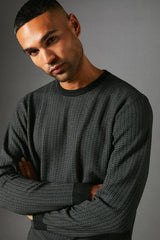 Patterned Crew Neck Jumper