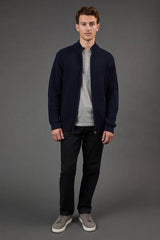 Cotton Rich Ribbed Zip Through Jumper