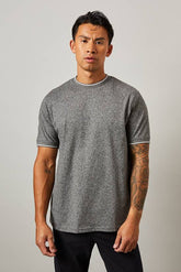 Grey Marl Tipped T-shirt