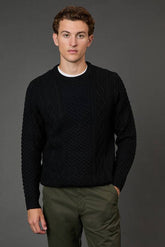 Black Chunky Cable Christmas Jumper