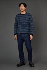 Navy All Over Festive Pattern Christmas Jumper
