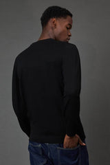 Black Diamond Jacquard Crew Neck Jumper