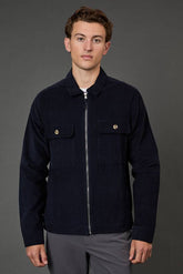 Navy Cord Overshirt
