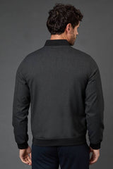 Burton Charcoal Textured Bomber Jacket