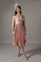 Petite Pleat Skirt Midi Dress