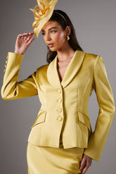 Waisted Jacket With Satin Lapel