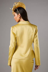 Waisted Jacket With Satin Lapel
