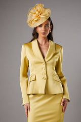Waisted Jacket With Satin Lapel