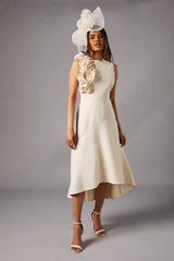 Petite 3D Corsage High Low Dress