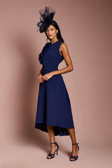 Petite 3D Corsage High Low Dress