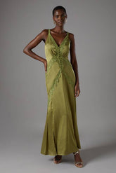 Lace Trim Maxi Dress