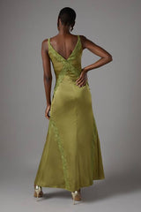 Lace Trim Maxi Dress