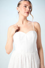 Embellished Lace Bandeau Bridal Mini Dress