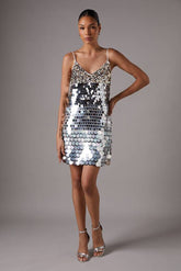 Disc Sequin Cami Mini Dress