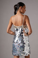 Disc Sequin Cami Mini Dress