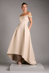 Bardot Fit and Flare Hi Low Hem Maxi Dress