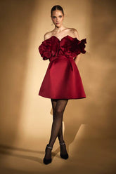 Corsage Bandeau Mini Dress