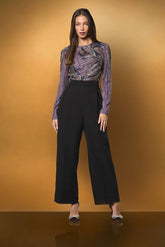 Floral Placement Embellished Long Sleeve Party Jumpsuit
