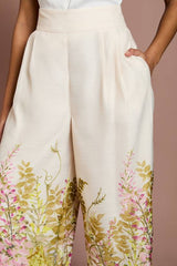 Petite Placement Print Wide Leg Trouser