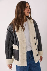 Borg Bonded 80s Aviator Jacket