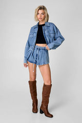 Denim Flippy Short