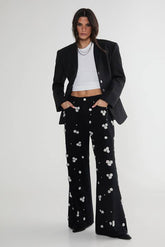 Limited Embellished Flower Applique Jean