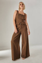 Tailored Zip Front Pants