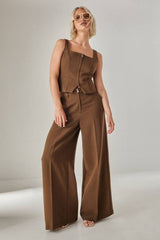 Tailored Zip Front Pants