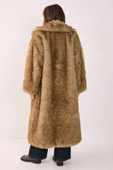 Faux Fur Collared Longline Coat