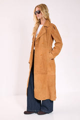 Real Suede Trench Coat