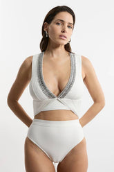High Waisted Bandage Bikini Bottoms