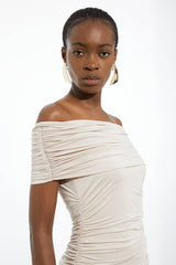 Petite Drapey Slinky Jersey One Shoulder Maxi Dress