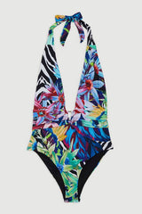 Tall Tropical Floral Plunge Swimsuit