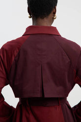 Petite Colour Block Belted Tailored Trench Coat