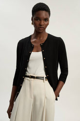 Forever Viscose Blend Popper Knitted Cardigan