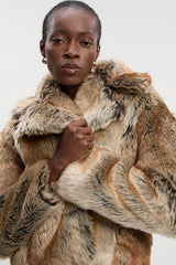 Faux Fox Fur Short Coat