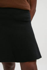 Plus Size Compact Wool Look Knit Flippy Mini Skirt