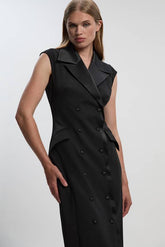 Tailored Tux Pencil Dress