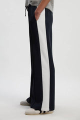 Tall Twill Contrast Woven Wide Leg Trousers