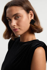 Stretch Velvet Strong Shoulder Bodysuit