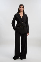 Compact Stretch Essential Tailored Double Breasted Blazer