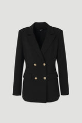 Compact Stretch Essential Tailored Double Breasted Blazer