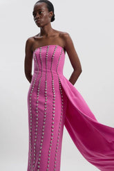 Tall Crystal Embellished Woven Plunge Detail Maxi Dress